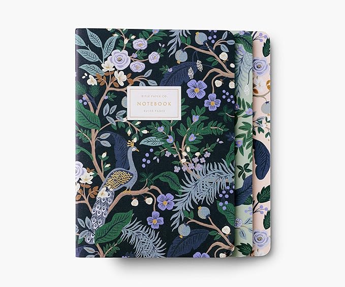 Peacock Notebooks, Assorted Set Of 3