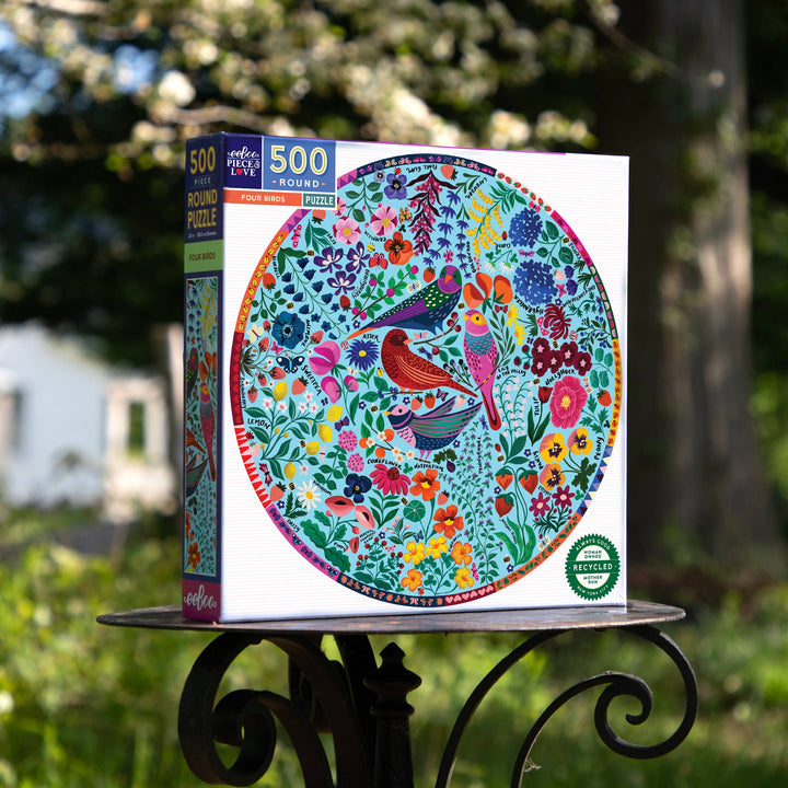 Four Birds Round Puzzle, 500 Pieces