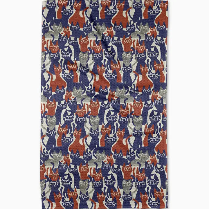 Parading Cats Tea Towel