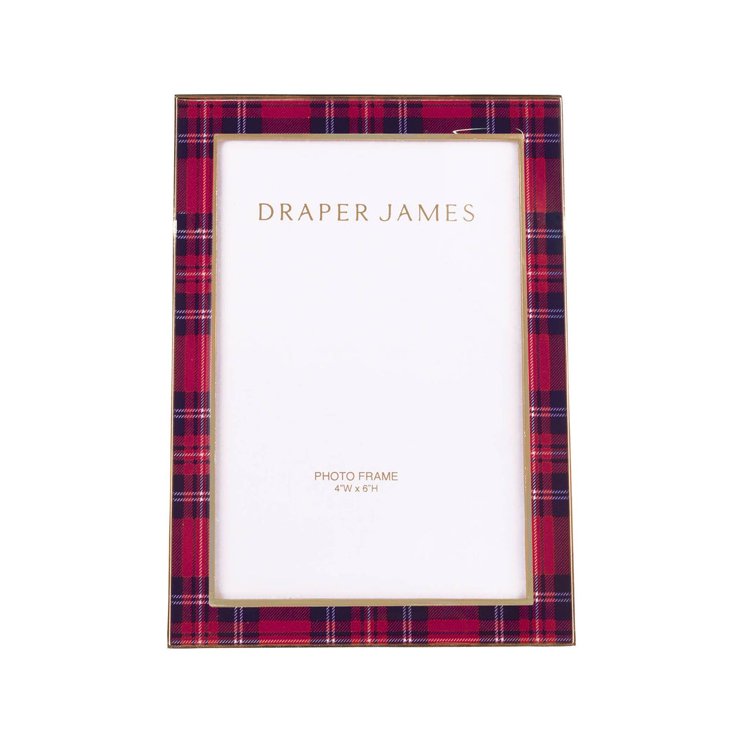 Tartan Red Picture Frame, 4" x 6"