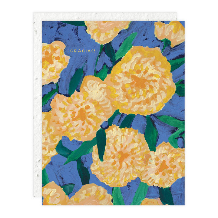 Bursts Of Marigolds - Thank You Card