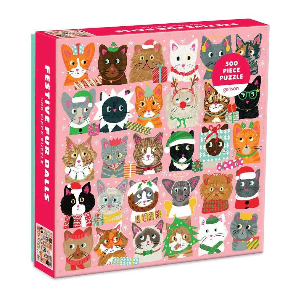 Festive Furballs Puzzle, 500 Piece