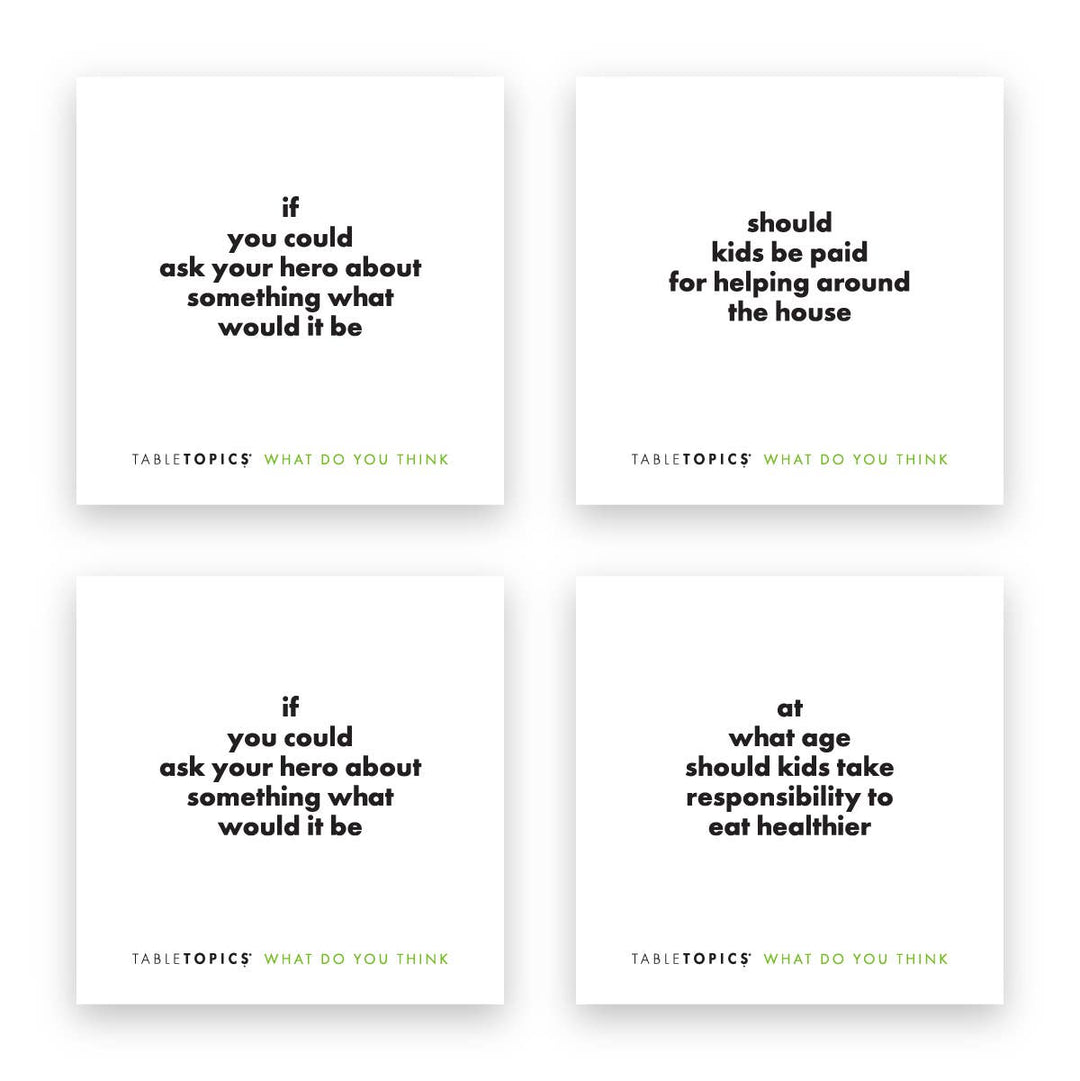 Tabletopics What Do You Think | Conversation Starter Cards