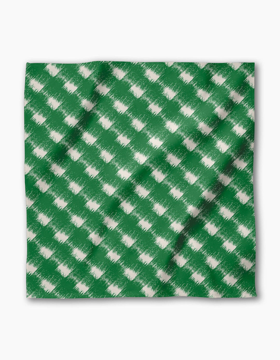 Hairy Check Green Dinner Napkins, Set Of 6