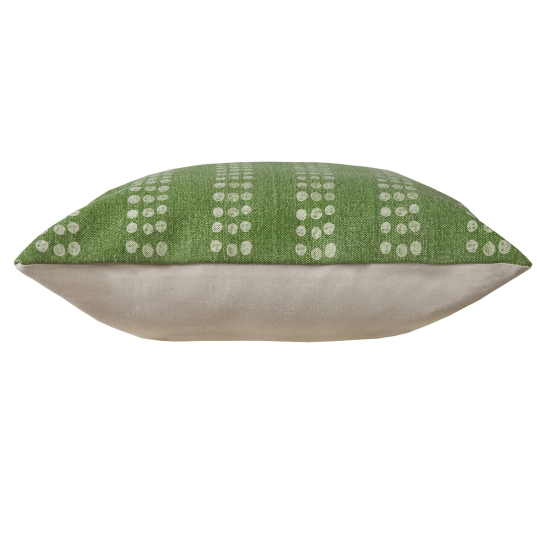 Green Polka Dot Stripe Stonewash Throw Pillow, 20" x 20"