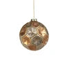 Large Gold With Earth Tones Dimpled Multicolored Ball Ornament