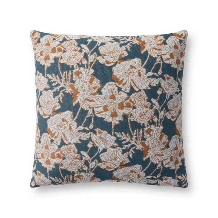 Pillow Blue/Orange 18x18