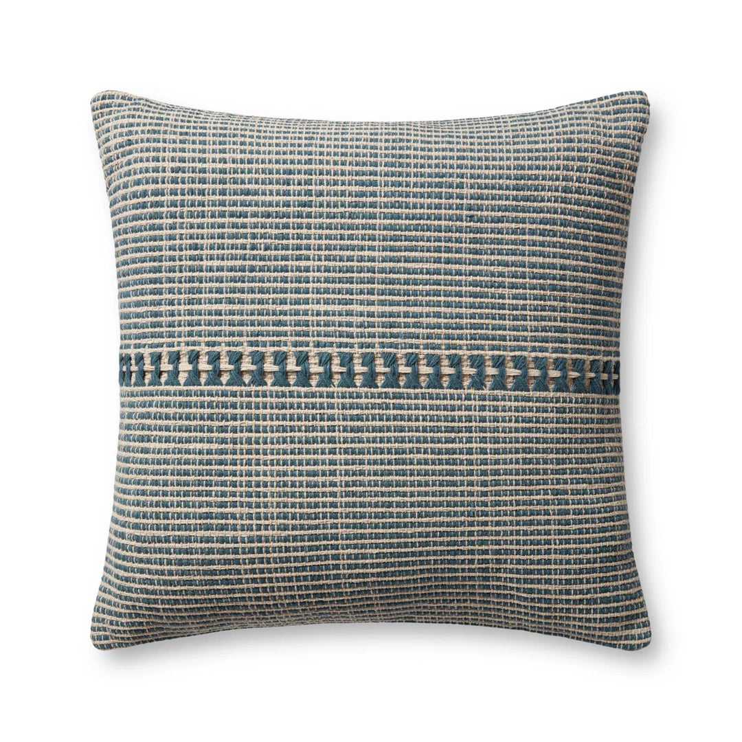 Pillow Blue/Natural 22x22