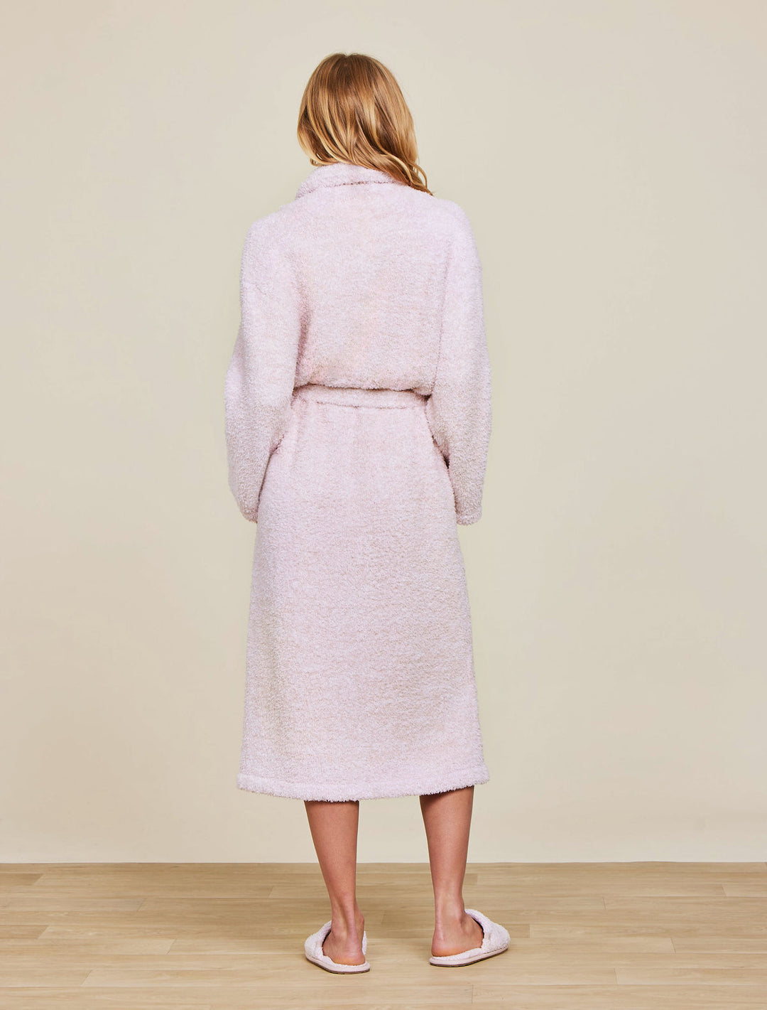 CozyChic Adult Robe, Dusty Rose/White