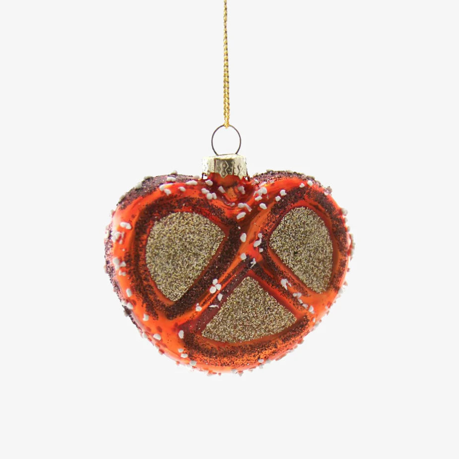 Glittery Pretzel Ornament