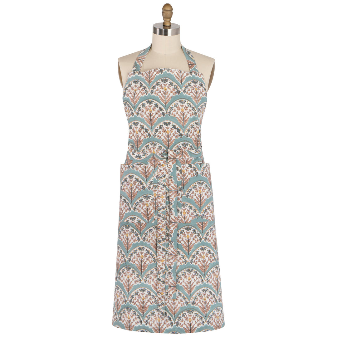 Bouquet Block Print Apron