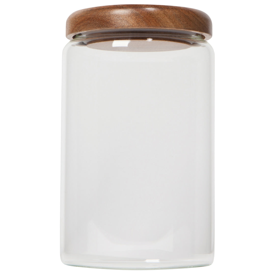 Glass Jar with Acacia wood lid - 32 oz