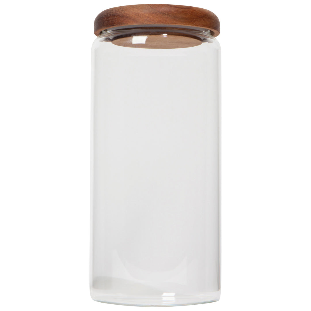 Glass Jar with Acacia wood lid - 42 oz