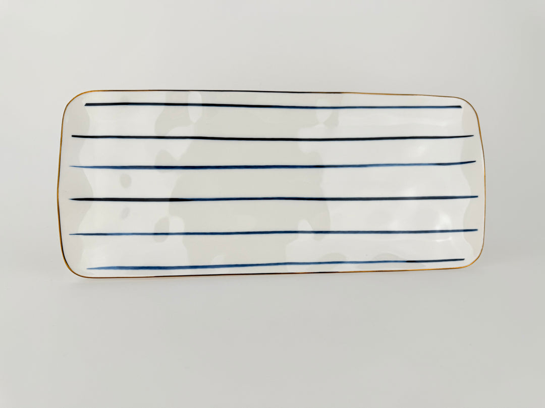 Blue Bay Stripe Hors D'oeuvres Tray, Stripe