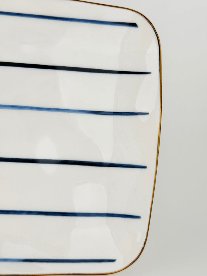 Blue Bay Stripe Hors D'oeuvres Tray, Stripe