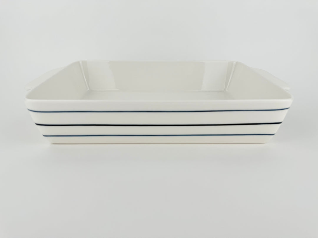 Blue Bay Rectangular Baker, Stripe