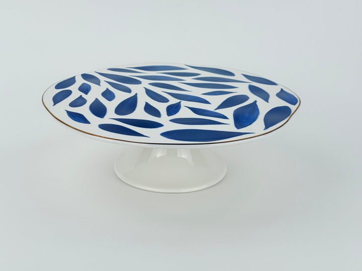Blue Bay Cake Platter, Leaf