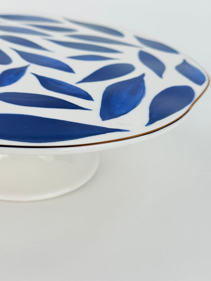 Blue Bay Cake Platter, Leaf