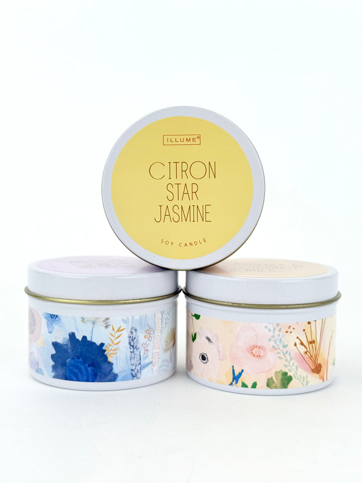 Watercolor Floral Votive Tin