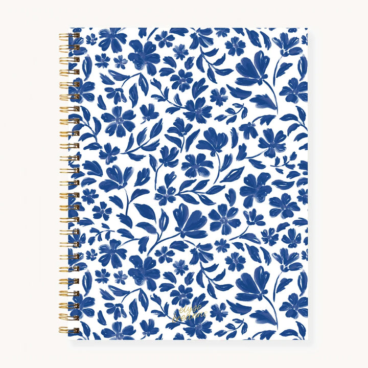 Porcelain Floral Softcover Spiral Notebook