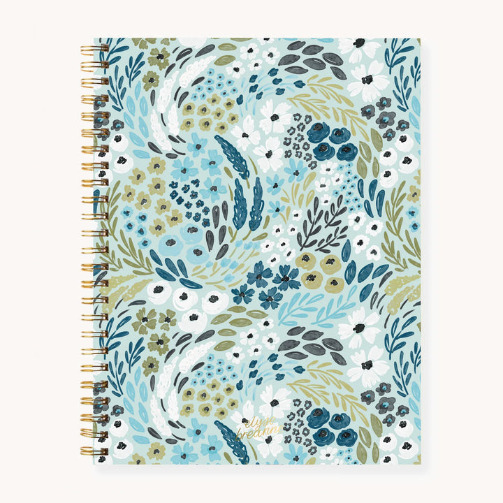 Waterfall Floral Softcover Spiral Notebook