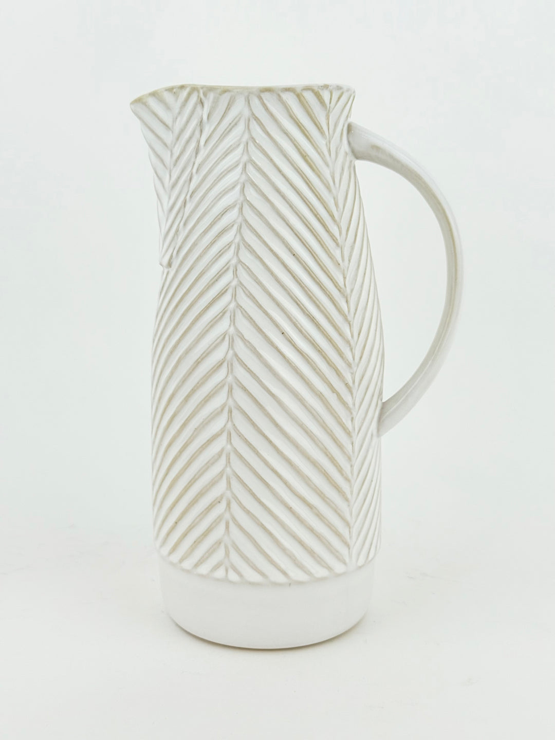 Debossed Stoneware Pitcher