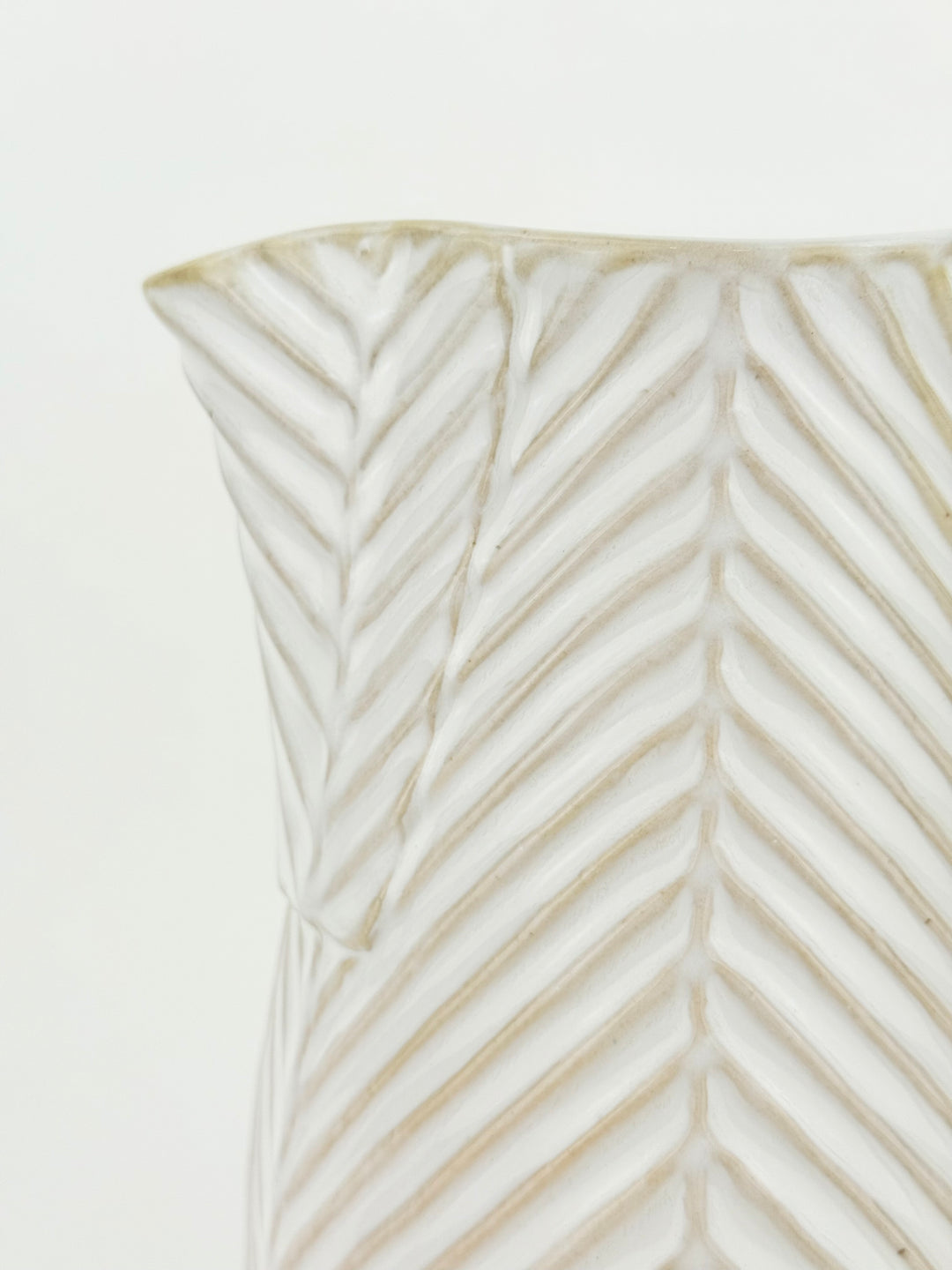 Debossed Stoneware Pitcher