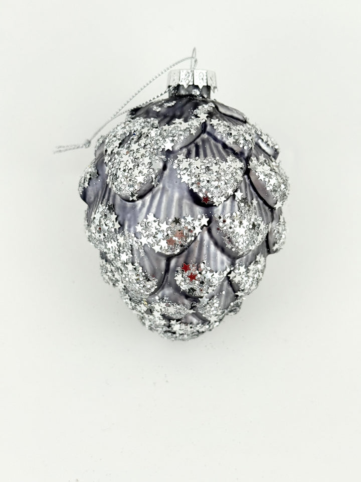 Pine Cone Glass Ornament