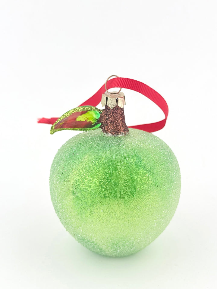 Green Apple Glass Ornament