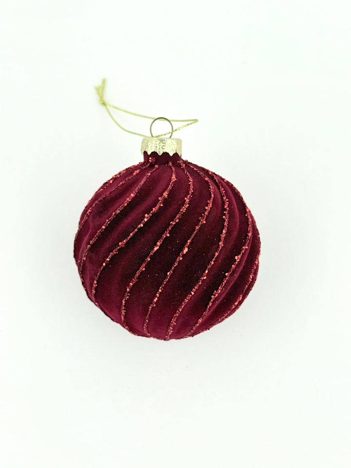 Red Velvet Glass Ornament
