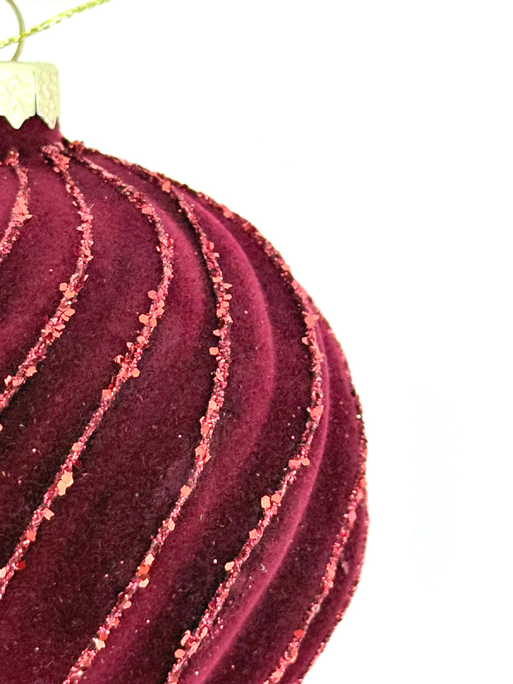 Red Velvet Glass Ornament