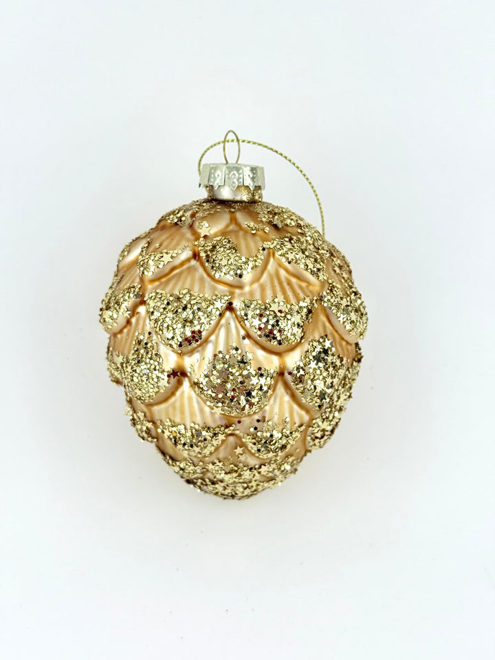 Pine Cone Glass Ornament