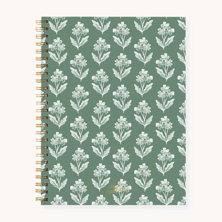 Forget Me Nots Softcover Spiral Notebook