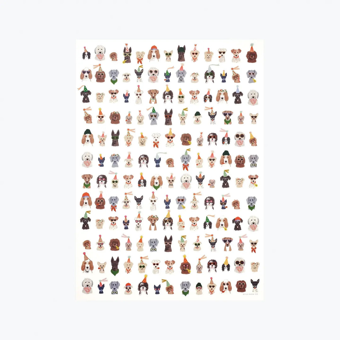 Party Pups Wrapping Sheets, Roll Of 3