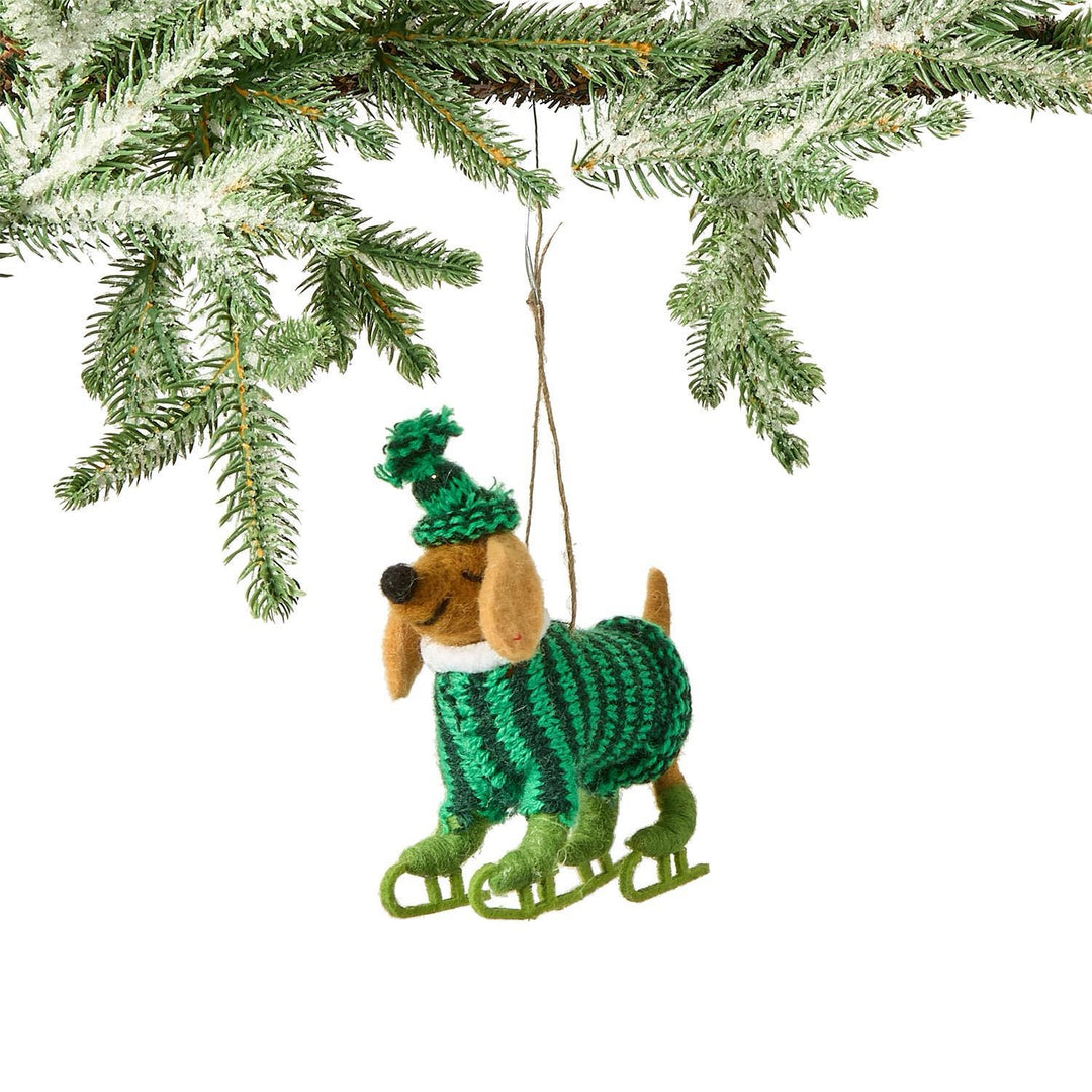 Deck The Paws Felt Dog Ornament