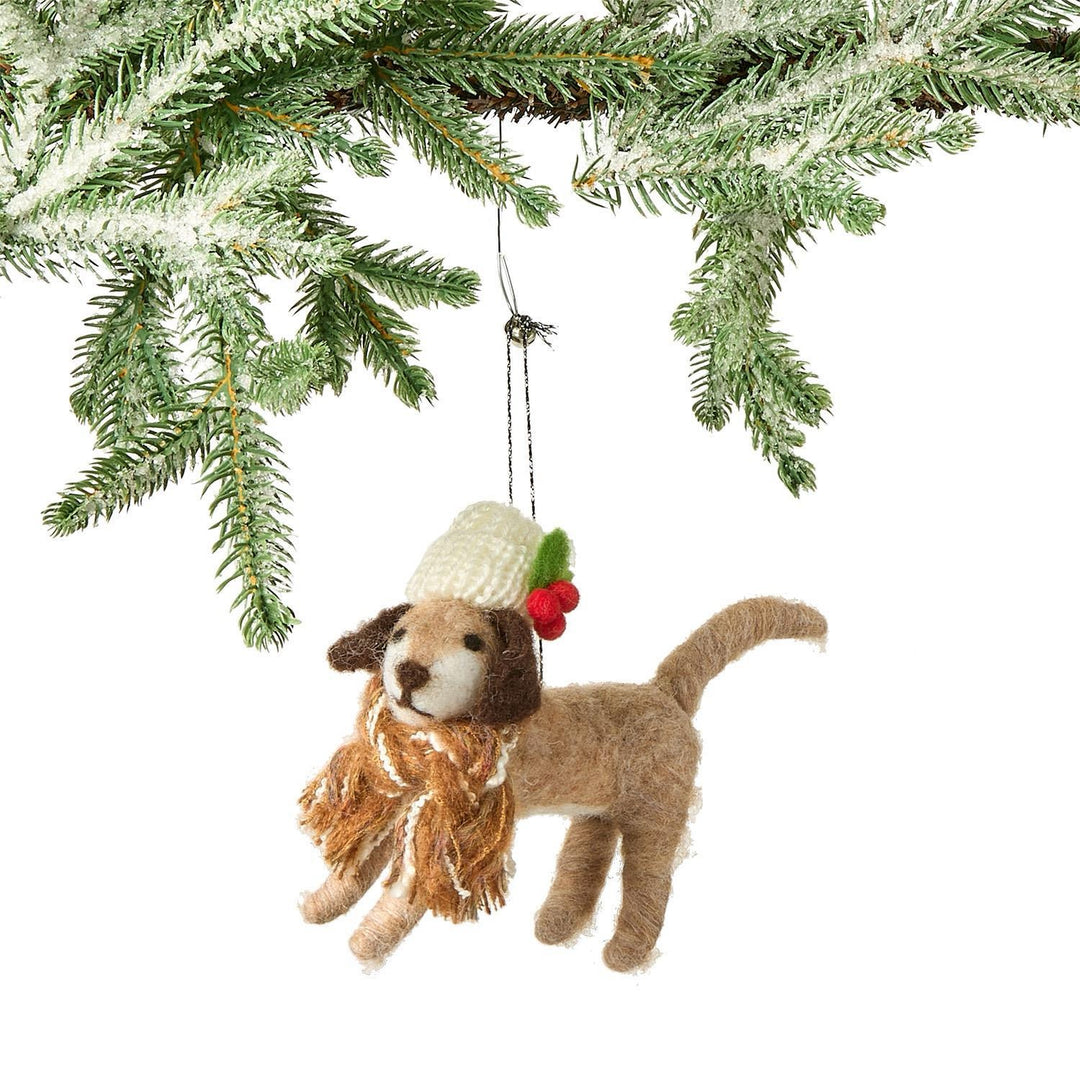 Deck The Paws Felt Dog Ornament
