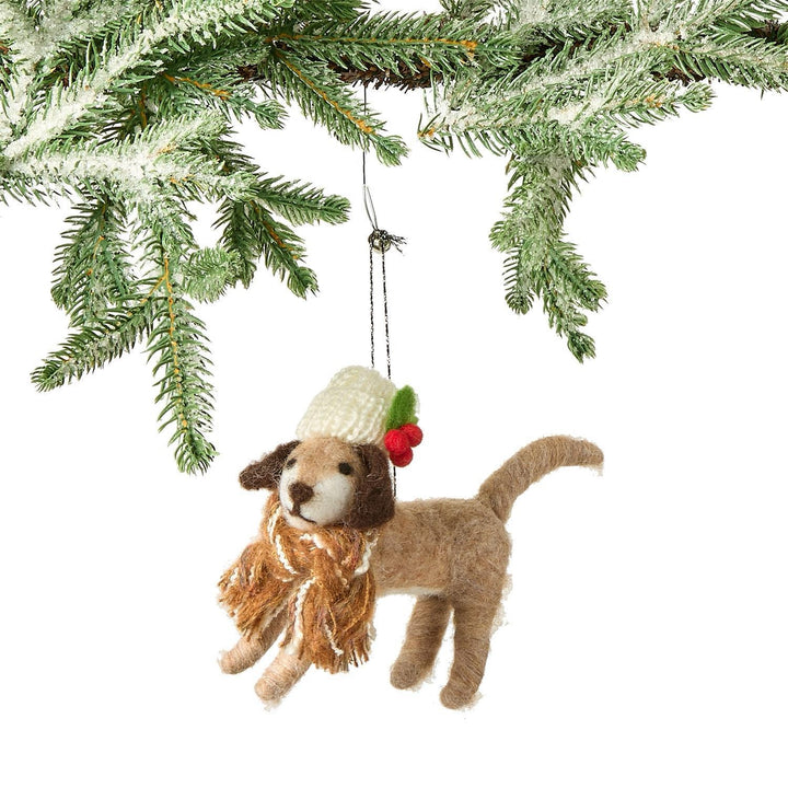 Deck The Paws Felt Dog Ornament