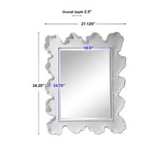 Sea Coral Mirror, White