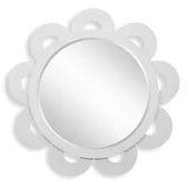 Clematis Round Mirror, White