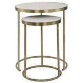 Aragon Nesting Tables, Set Of 2, White