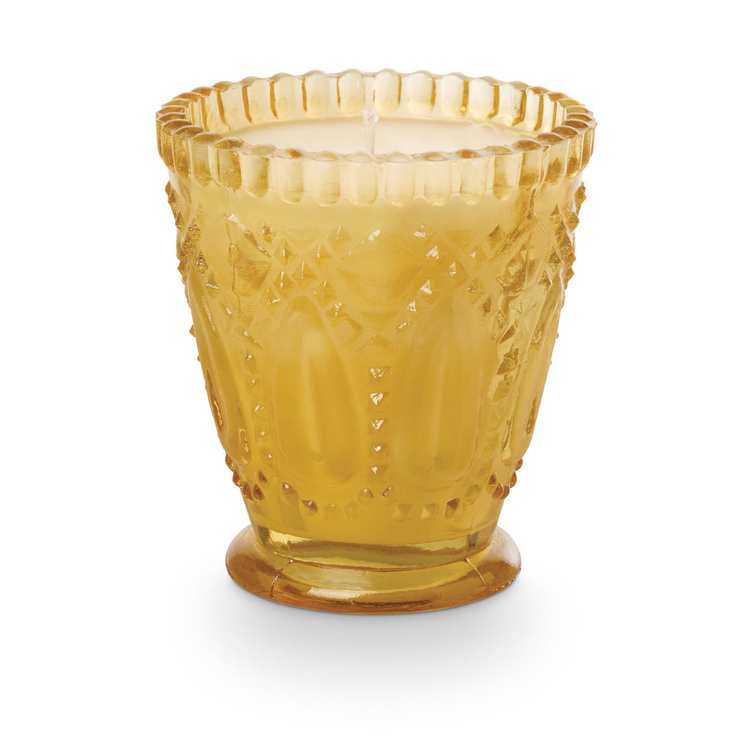 Golden Moonlight Press Glass Candle