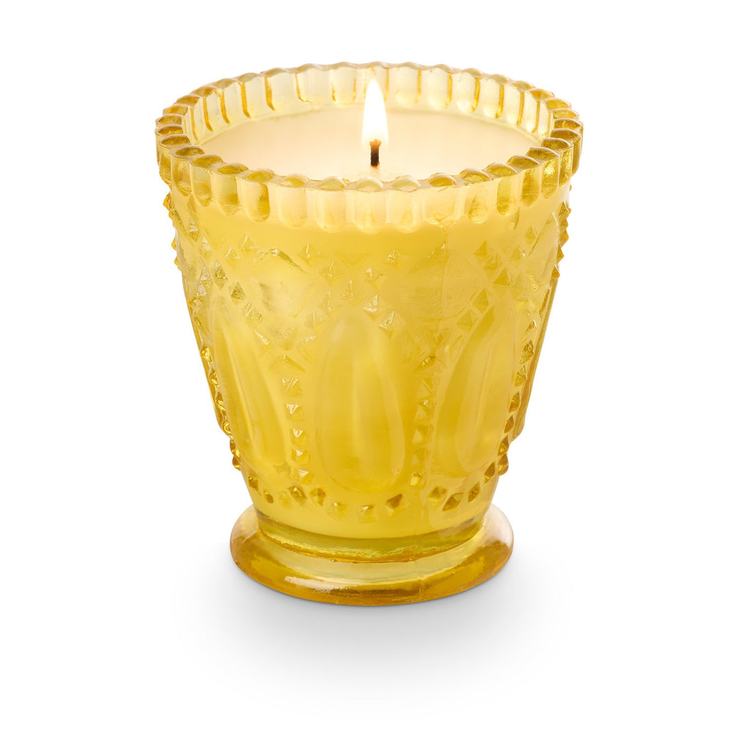 Golden Moonlight Press Glass Candle