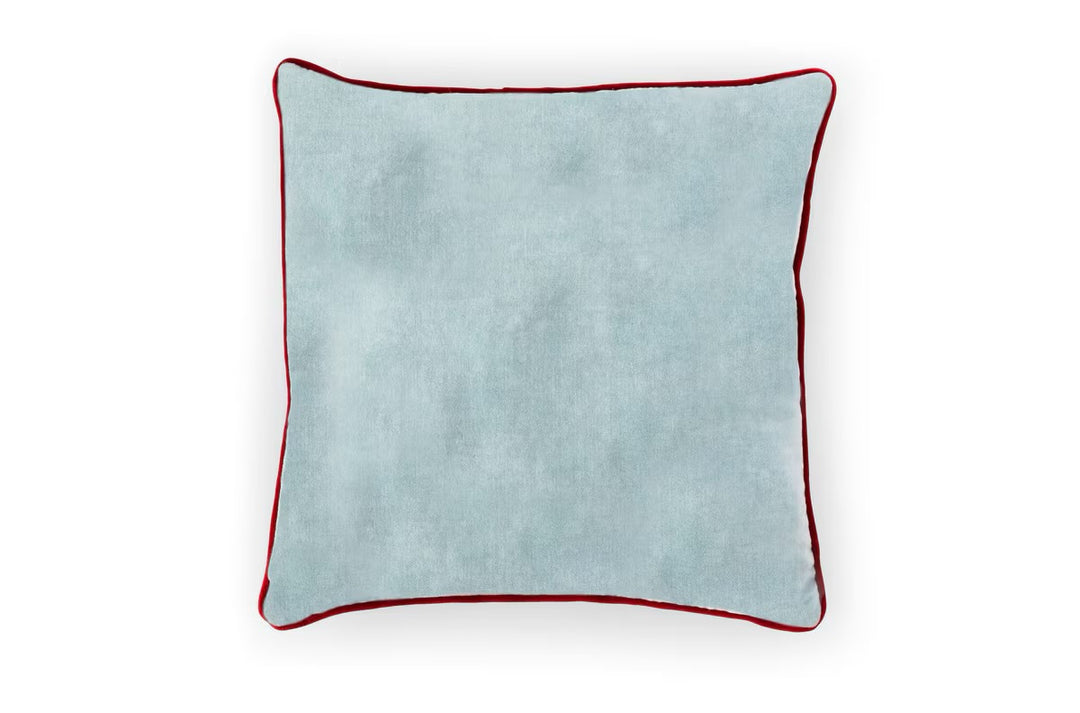 Alpine Embroidered Pattern Velvet Pillow