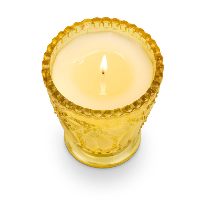 Golden Moonlight Press Glass Candle