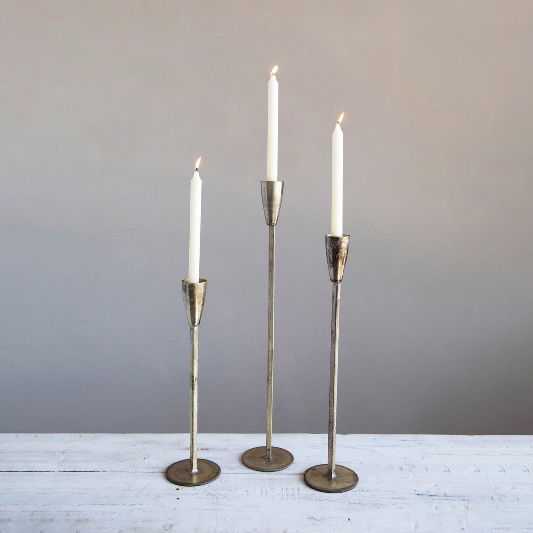 Antique Finish Metal Taper Holders