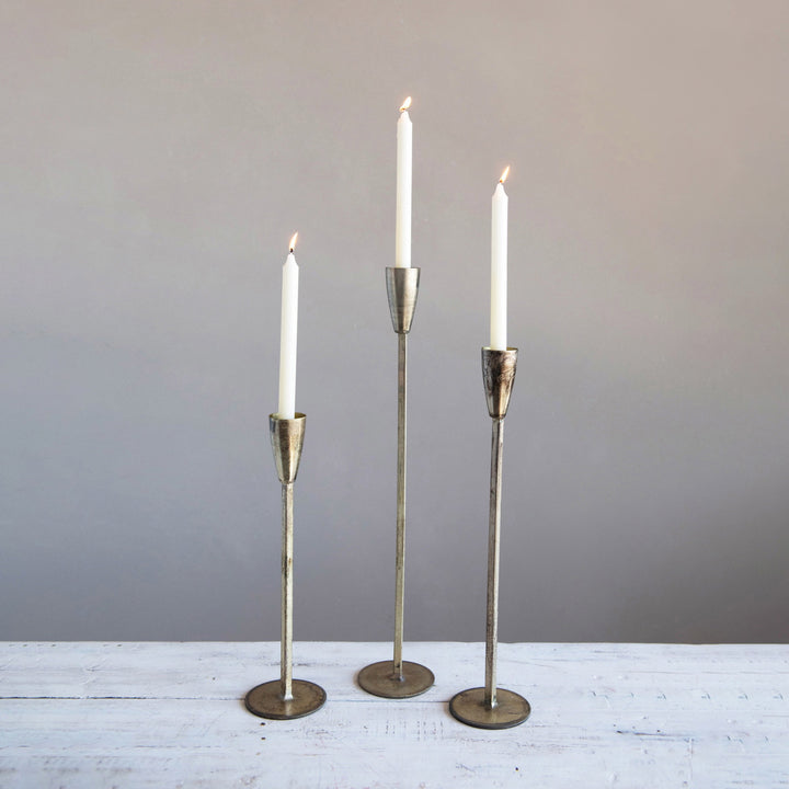 Antique Finish Metal Taper Holders
