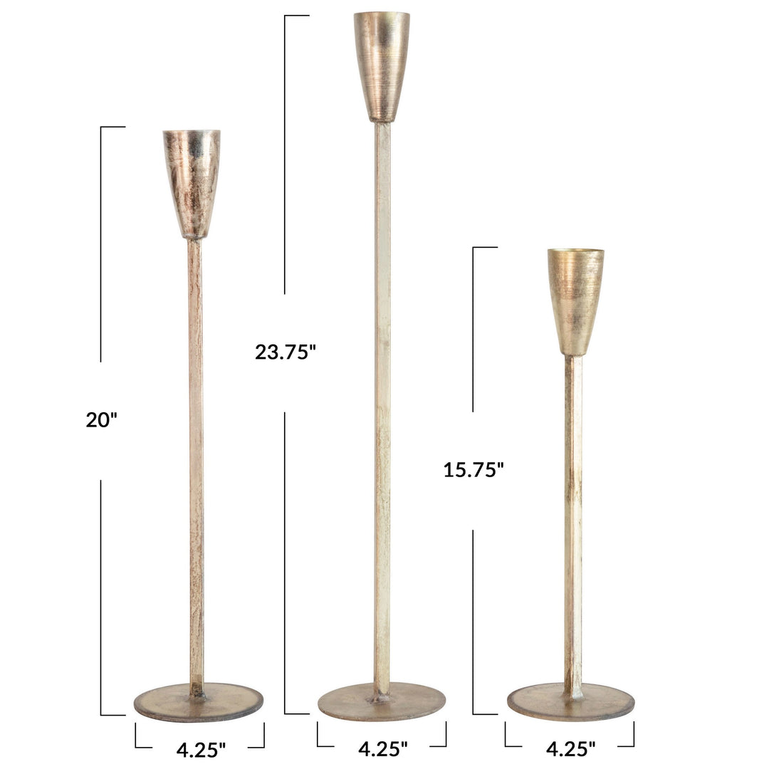Antique Finish Metal Taper Holders