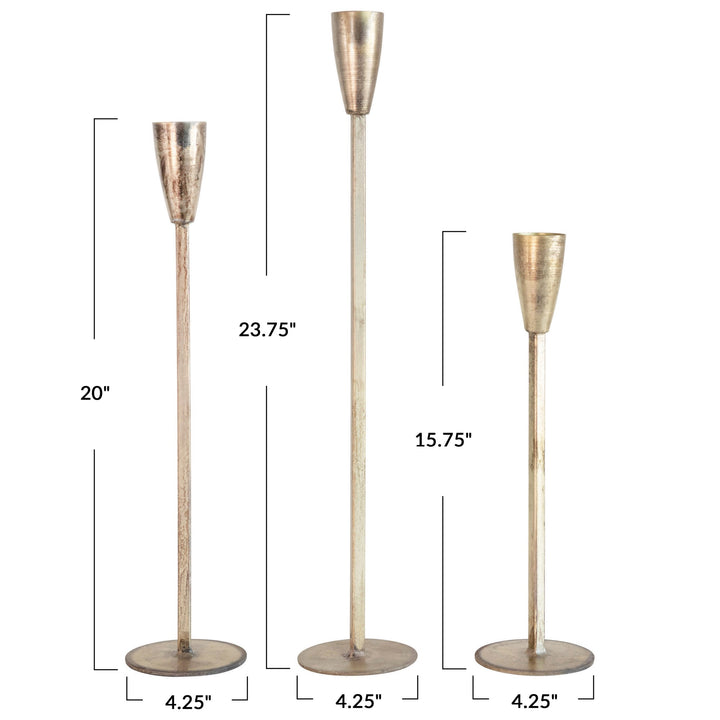 Antique Finish Metal Taper Holders