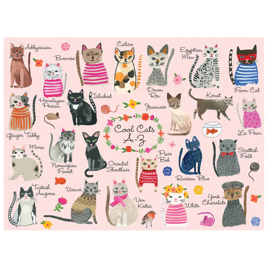 Cool Cats A To Z Puzzle, 1000 Pieces