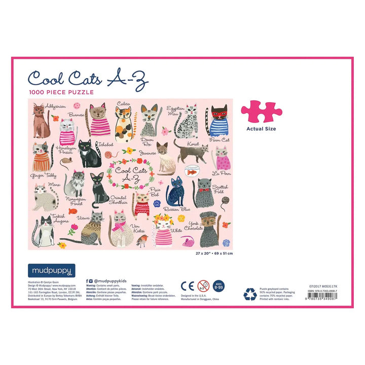 Cool Cats A To Z Puzzle, 1000 Pieces
